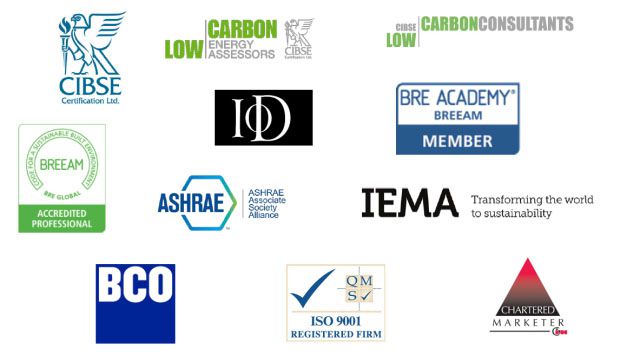 Hannan Associates accreditations, including BREEAM